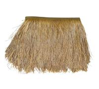 MFLCBK Synthetic Thatch Roofing, Fireproof Artificial Palm Straw Thatch Tiki Bar Hut Duck Blind Grass Roof Decor for Patio Pool Beach Hawaiian Party 47x50cm 18.5''x19''(Size:5pcs,Color:yellow)