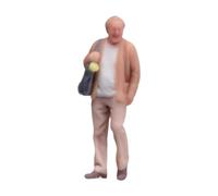 MFMEXUL 2 Pieces Miniature Realistic Figure People Model Resin Accessory for Diorama Railway Layout Landscape Scenery Suitable for Model Making Collection, Old Men