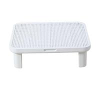 MFMEXUL Cat Box with Steps, Non-slip, Practical, Portable, Easy to Clean, Premium, Anti-crawl, White