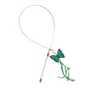 MFMEXUL Cat Toy Shaped Like A [missing Word], Ergonomic Handle, Fun Toy for Playing Outdoors, Green Butterfly