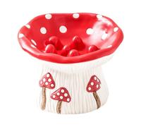 MFMEXUL Ceramic Raised Cat Food Bowl Cute Anti Vomit Cat Food Dish Feeder for Puppy Kitten, Slow Feeder