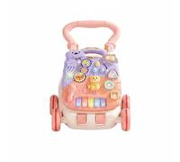 MFMEXUL Children Activity Activity Table Stand Toy with Pyramid Frame and Pace Control for Beginner Balance Suitable for First Steps Indoor Play Parent supervised use, Pink Piano Table