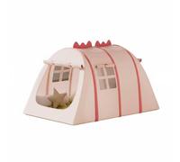 MFMEXUL Children Play Tent Dinosaur Indoor Foldable Mesh Up Oxford Cloth Lightweight Assembly Suitable for Camping Parties Playroom, Pink, S C