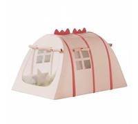 MFMEXUL Children Play Tent Dinosaur Indoor Foldable Mesh Up Oxford Cloth Lightweight Assembly Suitable for Camping Parties Playroom, Pink, L D