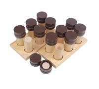 MFMEXUL Children Sensory Cylinder Wooden Smell Matching Toy Set Scent Training Cylinders Learning Toy Educational Game Structured Play Suitable for home classroom