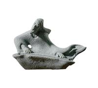 MFMEXUL Chinese Character Sculpture for Interior Design, Old Man with Zither