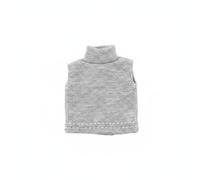 MFMEXUL Doll High Neck Shirt Sleeveless Turtleneck Back Fastener Cloth Blouse Modern Style Wardrobe Upgrade Realistic Finish Photography Suitable for 1/12 , Gray , Sleeveless Top