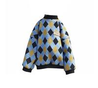 MFMEXUL Doll Sweatshirt Argyle Sweater Top Pullover Hoodie Apparel With Soft Cloth Material And Ribbed Cuffs Suitable for Ball Jointed Doll Collectors Photography Display , Blue Black , 45CM