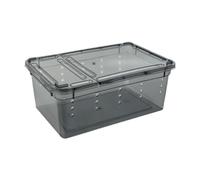 MFMEXUL Feeding Box for Reptiles, Terrarium, Transparent Black Carrying Case, Small Animal Cage, Transparent for Scorpions And Other Small Animals