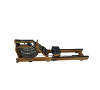 MFMEXUL Folding Rowing Machine Water Resistance Rowing Rower Wooden Frame Long Sliding Rail Folding Feature Suitable for Home Gym Indoor Training