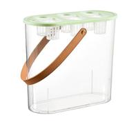 MFMEXUL Grower Box Indoor Tabletop Mini Aquarium 6 Holes Rectangular Planting Container Indoor Hydroponics Tool, Green