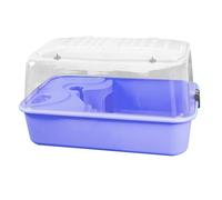 MFMEXUL Hamster Cage Hamster House Transparent Cover Play Training Outgoing Carrier Exercise Playing House for Bunny Sugar Glider, Purple