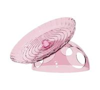 MFMEXUL Hamster Wheel, Round Hamster Activity Toy, Silent Running Wheel for Small Animals, Hedgehogs, Mice, Gerbils, Pink