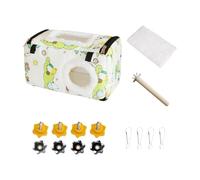 MFMEXUL Hanging Parrot Hammock Bed, Warm Homemade Bird Parrot Nest, Hanging Bird Hideaway Cave for Macaws, Parakeets, Guinea Pigs, L