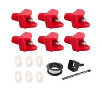 MFMEXUL Horizontal Chicken Waterer, Automatic Chicken Waterer with Bucket, Poultry Supplies, 6pcs