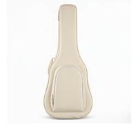 MFMEXUL Industrial Cover Acoustic Guitar Bag Case Gig Bag With Soft Padded And Front Zippered Pocket In Oxford And Flannel Suitable for rehearsal lessons for, Array, Cream White, 40/41 Inch