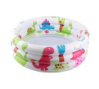 MFMEXUL Inflatable Dinosaur Pool Inflatable Paddling Pool for Kids Round Children's Pool with PVC Padded Bottom and Drain Function Suitable for, 90cm