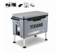 MFMEXUL Insulated Fishing Seat Tackle Box Chair Storage Box Stool with Stabilizing Feet Rugged Housing Aluminum Alloy, Gray, Flat Cover Competition Model Empty Box