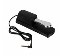 MFMEXUL Keyboard Sustain Pedal Electronic Keyboard Foot Control Pedal Universal Damper Pedal Metal Lever Polarity Switch Non Slip Base 6.35mm Jack suitable, Silver