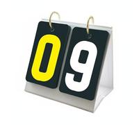 MFMEXUL Mini Scoreboard Tabletop Athletic Score Keeper Flip Card Sport Accessory Lightweight Construction Sturdy Base Waterproof Cards Suitable for Home, 2-Digit, Cardboard Stand