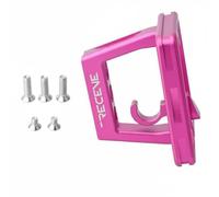MFMEXUL Mounting Bracket Aluminum Alloy Front Carrier Mount Block Universal 3 Hole Fitting For Folding Bike Luggage Rack Adapter Suitable For Commute Short, Rose Red