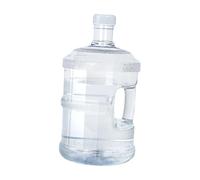MFMEXUL Multifunctional Reusable Water Bottle with Leak Protection. Sturdy PC Material. Carrying Handle. with Lid, Clear 5L