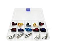 MFMEXUL Pick Storage Case Guitar Finger Picks Thumb Picks Plectrums Holder With Stainless Steel And Celluloid Build And Clear Box With Compartments suitable for practice music lessons