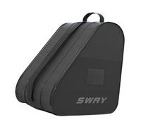 MFMEXUL Portable Bag with Three Compartments, Breathable Mesh Side Pockets, And Lightweight Nylon Top Handle for Carrying, Black