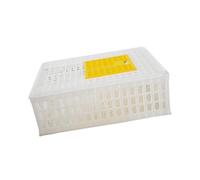 MFMEXUL Poultry Carrier Box Stackable, Spacious Multi -purpose Poultry Basket Basket, Wing for Birds, Pigeons, Rabbits, white