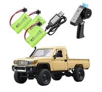 MFMEXUL RC Crawler Car Truck Radio Controlled Pickup Model 1.12 Scale Raised Realistic Details Multifunctional Remote Control Suitable for, 3 battery