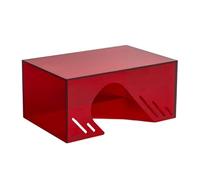 MFMEXUL Reptile Shelter, Terrarium, Decoration, Refuge, Red Hideout, Visible Acrylic Box for Turtles, Adult Geckos And Pets, Style A