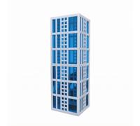 MFMEXUL Scale Building Assembly Architectural Model Structure Display Piece Cityscape Model Component With Body And Blue Pane, 1/300, style to 3