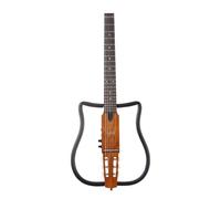 MFMEXUL Silent Travel Device Portable Guitar No Headstock Body Maple Construction Folding Frame Built In Electronics Quiet Practice Controls Suitable for home rehearsal studio on the road