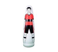 MFMEXUL Soccer Training PVC Inflatable Mannequin Equipped with Air Release and Portable Handling for Guarding Dribbling Passing Suitable for Adult Training Physical Education Team, Red, 205cm
