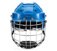 MFMEXUL Sports Head Protection Helmet with Front Face Shock orbing Padding Custom Fit Adjustment Sturdy Metal Construction Suitable for Child Adult Collision, Blue, Small Head Circumference 52-58