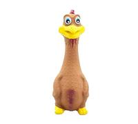 MFMEXUL Squawking Rubber Chicken Toy Pet Plaything, Black 18x7cm