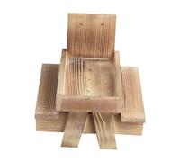 MFMEXUL Squirrel Feeder Wooden Bird Feeder with Hanging Nuts Bird House Window Bird Feeder for Garden Patio Parrots, Brown