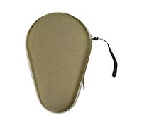 MFMEXUL Table Tennis Racket Case Paddle Pouch Lightweight Organizer Paddle Sleeve Waterproof EVA Zipper Protection Suitable for Outdoor Indoor Storage Gift, light brown, 28.5cmx19cm