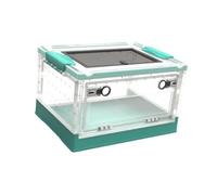 MFMEXUL Transparent Foldable Reptile Tank, Desktop, Multifunctional Portable Ventilated Box for Arboreal Species, Blue S