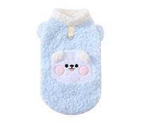 MFMEXUL Velvet Pet Clothes, Chihuahua Cats Apparel, Warm Fall Winter Sweatshirt, Pet Pullover Jacket Coat for Yorkie Chihuahua Cat, L