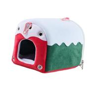 MFMEXUL Warm Winter Nest for Parrots, Windproof Shelter, Cage Accessories, Winter Hutch for Small Birds, Warm Little House for, Green