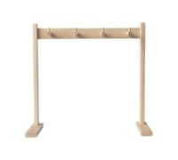 MFMEXUL Wind Chime Holder, Hanging Shelf, Easy to Assemble, Wood, Stable, Professional, Capacity for 6 People.