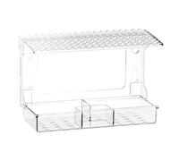 MFMEXUL Window Mounted Bird Feeder with Suction Cups Detachable Feed Tray