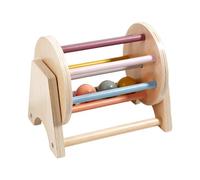 MFMEXUL Wooden Educational Roller with Built-in Rattle, Ideal for Developing Fine Motor Skills And Making Small Suitable for