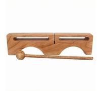 MFMEXUL Wooden Percussion Clapper Wood Block Slit Drum Mallet Rhythm Keeper Beat Solid Wood Body Visible Joint Line Rounded Corners Suitable for percussion, Large Wooden Pillow