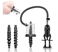 MFMYEE Anal Plug with Vacuum Pump, Manual Anus Enlarger with Putt Plug, Nipple Sucker Sucking Massage Stimulator, Anus Suction Cup, Butt Plug Masturbator, Anal Training SM Adult Sex Toys