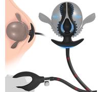 MFMYEE Inflated Silicone Super Big Butt Plug Dilator, G-Spot Stimulation Anal Plug Trainer Inflated Dildo, Anus Extender, Anal Training Kit,Vagina Pump Expander, SM Masturbation Sex Toy
