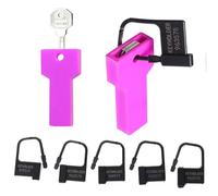 MFMYEE SM Chastity Device Cage Safe Key, Anti Cheating Chastity Device Box with 5 Disposable Coded Locks, Cock Cage Chastity Accessories for Gay, Key Storage Box, Adult Chastity Sex Toys (Pink purple)