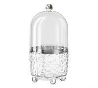 MFor akeup Brush Holder with Full Circle For 360 Degree RotFor ation for PrFor acticFor al Desk Setup (Transparent)