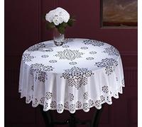MforStyle White Tablecloth Round Lace 125cm